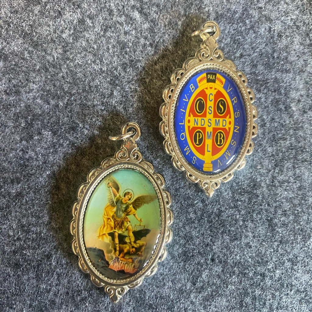 Religious Pendants Dual Sided 2x1 Inches